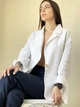 Льняной женский пиджак белый XS - linen island (132809) - изображение 6