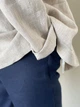 Льняной женский пиджак натуральный цвет экрю L - linen island (132827) - изображение 5