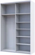 Шкаф купе G-Caiser Doros Белый / Белый 1 ДСП / 1 Зеркало 160х60х240 см (42002103) - изображение 2
