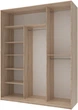 Шкаф купе Сити Лайт Doros Дуб сонома 3 Зеркала 180х60х225 см (42002057) - изображение 2