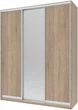 Шкаф купе Сити Лайт Doros Дуб сонома 2 ДСП / 1 Зеркало 180х60х225 см (41070010) - изображение 1