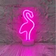 Неоновий світильник нічник Фламінго настільна декоративна лампа Neon Decoration Lamp - Рожевий - зображення 1