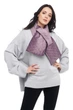 Шарф "Нью-Йорк" бархатный стёганный MyScarf теплый one size черно-розовый мокко - изображение 2