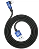 Кабель Baseus MVP Elbow Type USB 2.0 to Lightning 1.5A 2m Blue (CALMVP-A03) - изображение 3