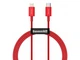 Кабель Baseus Superior Series USB-C to Lightning PD 20W Fast Charging 1m Red (CATLYS-A09) - изображение 1