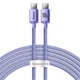 Кабель Baseus Crystal Shine Series Fast Charging USB-C to USB-C 100W 2m Purple (CAJY000705) - зображення 1