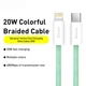 Кабель Baseus Dynamic Series USB-C to Lightning PD 20W Fast Charging 2m Green (CALD000106) - зображення 2