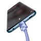 Кабель Baseus Crystal Shine Series Fast Charging USB-C to USB-C 100W 2m Purple (CAJY000705) - зображення 3