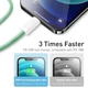 Кабель Baseus Dynamic Series USB-C to Lightning PD 20W Fast Charging 2m Green (CALD000106) - зображення 3