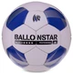 Мяч футбольный №5 PU ламинированный гибридная сшивка HYBRID BALLONSTAR FB-3132 (№5, белый-синий) - изображение 2