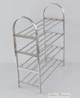 Полка для взуття Shoe Rack HPO56 67×56×23 см на 4 яруса металева хромована - зображення 2