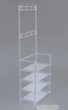 Стойка полка вешалка COSTWAY PRW 160×60×29 см з 4 полками белого цвета - изображение 4