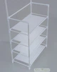 Стойка полка вешалка COSTWAY PRW 160×60×29 см з 4 полками белого цвета - изображение 6