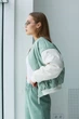 Жіноча куртка-бомбер з екошкіри на блискавці прямого крою Seventeen L-XL Зелений (2000000176123) - зображення 5