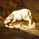 Статуэтка Нэцкэ Netsuke Бык ручная работа Гипс 6,3x4x3.2 см Натуральный (00755) - изображение 2