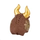 Фигурка гипсовая Netsuke Бычок Золотые рожки Золотое солнце Ручная Роспись 5,5x5,7x4 см Коричневый (25509) - изображение 4