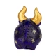 Фигурка гипсовая Netsuke Бычок Золотые звезды Золотые Рожки Ручная Роспись 5,5x5,7x4 см Фиолетовый (25508) - изображение 4