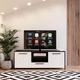 Тумба під телевізор Fenster UNTV 06B 60×155×36,5 Білий/Чорний - зображення 1