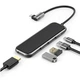 USB Type-C Хаб Baseus 5 in 1 Multi-functional HUB (Type-C to 3xUSB3.0+HD4K+PD) Deep gray - зображення 1