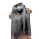 Женский кашемировый шарф LuxWear S128013 серый - изображение 3