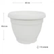Горшок для цветов Form-Plastic Дона белый 110 л (0173-011) - изображение 2