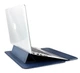 Чехол подставка для ноутбука из Эко-кожи DDC Stand Sleeve для MacBook Air / Pro 13-14 Синяя (DDC-TU03) - изображение 2