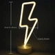 Неоновый светильник ночник Молния настольная декоративная Neon Decoration Lamp Flash желтый - изображение 3