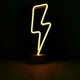 Неоновый светильник ночник Молния настольная декоративная Neon Decoration Lamp Flash желтый - изображение 4