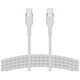 Дата USB-C кабель USB-C 1.0m BRAIDED SILICONE white Belkin (CAB011BT1MWH) - зображення 1