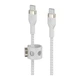 Дата USB-C кабель USB-C 1.0m BRAIDED SILICONE white Belkin (CAB011BT1MWH) - зображення 2