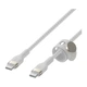Дата USB-C кабель USB-C 1.0m BRAIDED SILICONE white Belkin (CAB011BT1MWH) - зображення 3