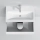 Тумбочка с умывальником для ванны AM.PM GEM S 76x58x42см подвесная белая M91-FHX0752-WC0752WG38 - изображение 4