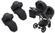 Коляска 2 в 1 для двойни Bair Next DUO Soft 02 чёрный - изображение 1
