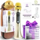Мікрофон караоке Magic Karaoke L-899 Золотий Портативний 2в1 вбудована Bluetooth колонка 30Вт Функція запису та Фонограма Режим Дует Гучний бас Шумопридушення з чохлом - зображення 13