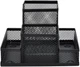Органайзер настольный металлический H-Tone 15.3х10.3х10 см черный (JJ41208) - изображение 2