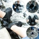 Чехлы бахилы для обуви водонепроницаемые силиконовые многоразовые от дождя и грязи Shoe Cover S 30-34 Черный - изображение 7