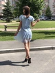Жіноче котоновое плаття Poliit 8485 блакитний 38 - зображення 4