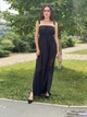 Женское длинное платье из шифона Poliit 8853 черный 42-44 - изображение 4