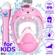 Детская маска для плаванья X/S (5-13лет) VelaSport KIDS Lion Полнолицевая панорамная Снорклинг Маска на все лицо для ныряния 4 клапана Инновационная детские и подростковые Pink - изображение 1