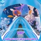 Детская маска для плаванья X/S (5-13лет) VelaSport KIDS Lion Полнолицевая панорамная Снорклинг Маска на все лицо для ныряния 4 клапана Инновационная детские и подростковые Black Blue - изображение 7