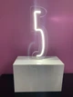 Номерок від 1 - 9 на стіл з неону та акрилу Manific Decor Холодний Білий (26.37) - зображення 1