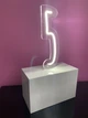 Номерок від 1 - 9 на стіл з неону та акрилу Manific Decor Холодний Білий (26.37) - зображення 4
