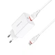 Зарядне мережеве BOROFONE BA21A Long QC3.0 (1USB 3A 18W) Micro USB Білий - зображення 1