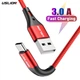 Кабель USB Type-C - USB (3m) провод быстрой зарядки для телефона USLION US0125 Red - изображение 5