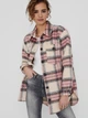 Куртка ONLY ONLDEENA-KAWI L/S CHECK SHACKET PNT L Розовый 15235844-Flamingo Pink-Checks:Mojave Desert/ Night - изображение 3