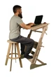 Стул-табурет (Барный табурет) на рост 150-175 см или 175-200 см, фанера, цвет натуральный - изображение 7