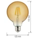 Лампа Едісона світлодіодна Horoz Electric RUSTIC GLOBE-6 6W КУЛЯ E27 FILAMENT - зображення 2