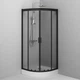 Кабина для душа AM.PM полукруглая двухдверная без поддона Gem 80x80x190см прозрачный витраж 5мм профиль черный W90UG-401-080BT - изображение 7