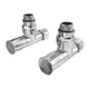 Кран для полотенцесушителя угловой Laris Обычный 1/2" - 1/2" 2шт (LX-4702) - изображение 1