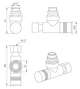 Кран для полотенцесушителя угловой Laris Обычный 1/2" - 1/2" 2шт (LX-4702) - изображение 6